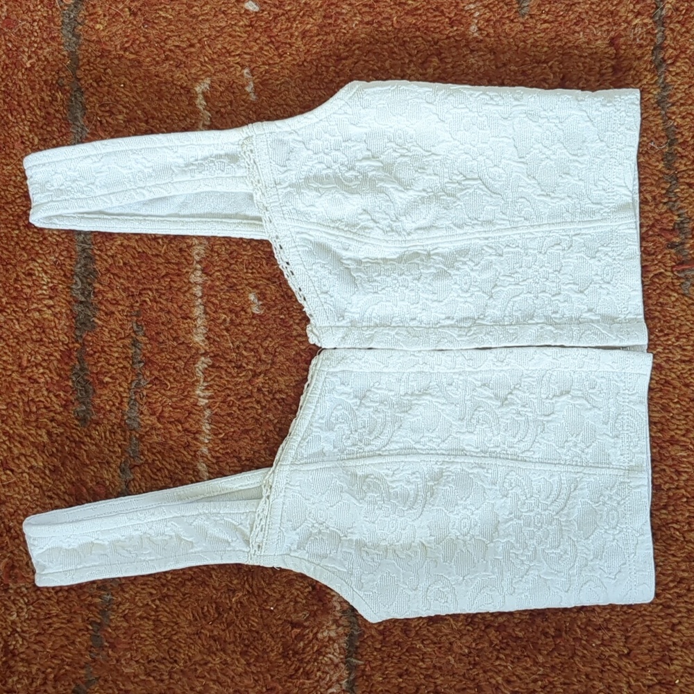 Kimchi Blue Cream Sleeveless Bustier Crop Top